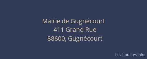 Mairie de Gugn&eacute;court