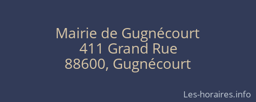 Mairie de Gugnécourt
