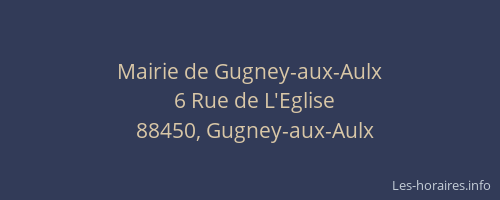 Mairie de Gugney-aux-Aulx