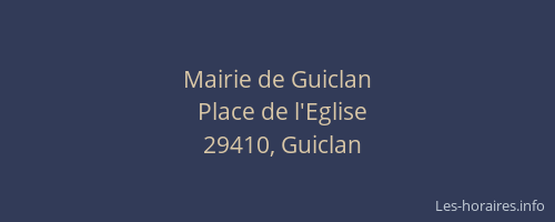Mairie de Guiclan