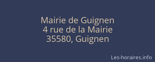 Mairie de Guignen
