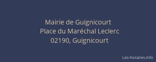Mairie de Guignicourt