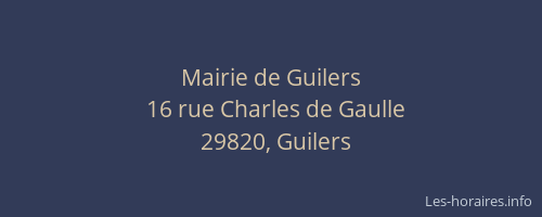 Mairie de Guilers