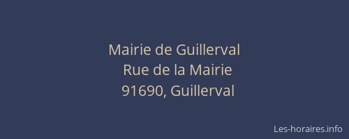 Mairie de Guillerval