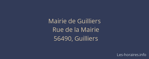 Mairie de Guilliers
