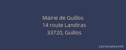 Mairie de Guillos