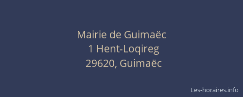Mairie de Guima&euml;c