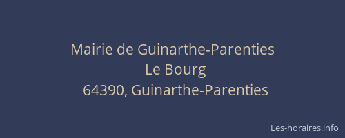 Mairie de Guinarthe-Parenties