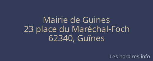Mairie de Guines
