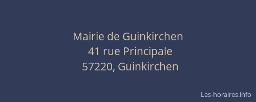 Mairie de Guinkirchen