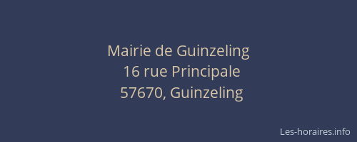 Mairie de Guinzeling