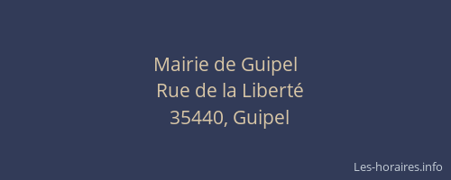 Mairie de Guipel