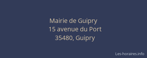 Mairie de Guipry
