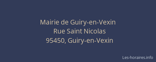 Mairie de Guiry-en-Vexin