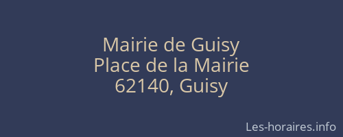 Mairie de Guisy