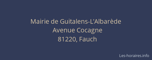 Mairie de Guitalens-L'Albar&egrave;de