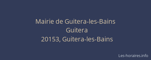 Mairie de Guitera-les-Bains