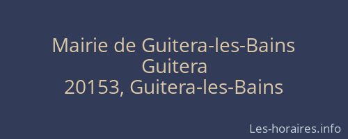 Mairie de Guitera-les-Bains