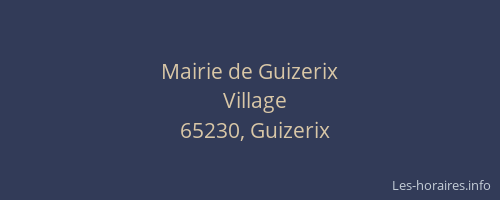 Mairie de Guizerix