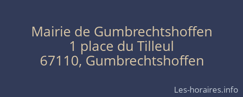 Mairie de Gumbrechtshoffen