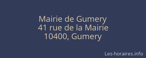 Mairie de Gumery