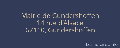 Mairie de Gundershoffen