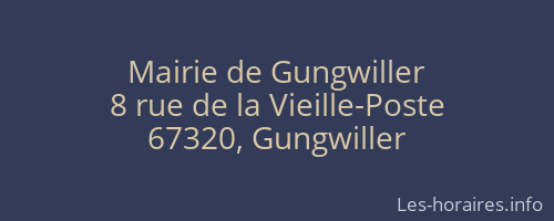 Mairie de Gungwiller