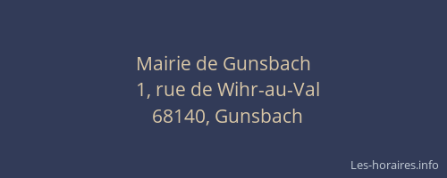 Mairie de Gunsbach