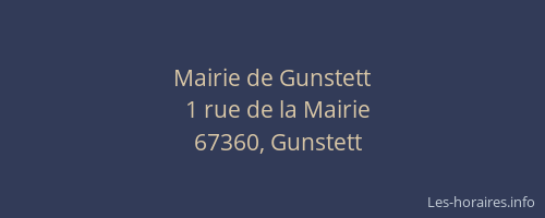 Mairie de Gunstett