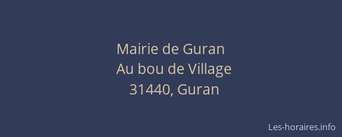 Mairie de Guran