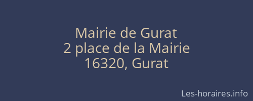 Mairie de Gurat