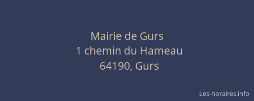 Mairie de Gurs