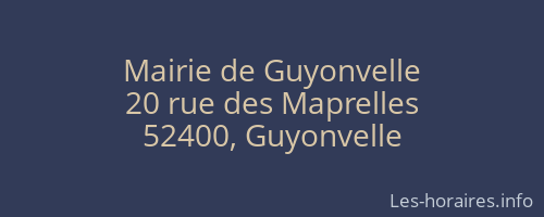 Mairie de Guyonvelle