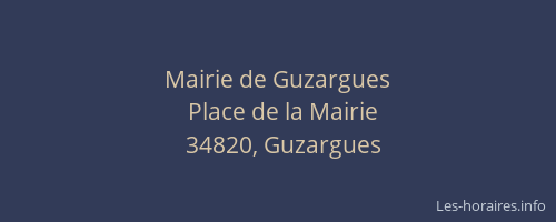 Mairie de Guzargues