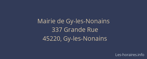 Mairie de Gy-les-Nonains