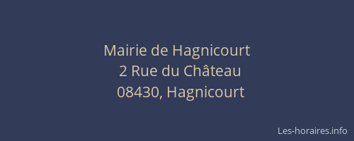 Mairie de Hagnicourt