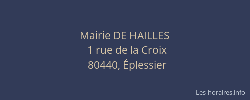 Mairie DE HAILLES
