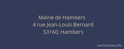 Mairie de Hambers