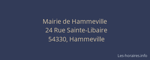Mairie de Hammeville