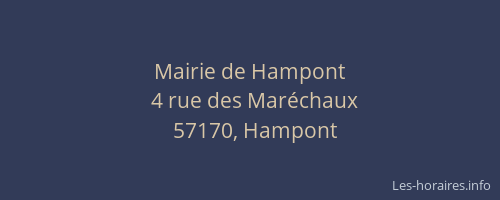 Mairie de Hampont