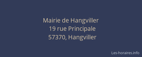 Mairie de Hangviller