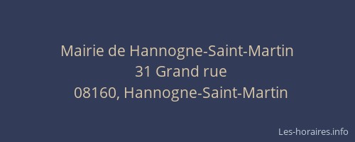 Mairie de Hannogne-Saint-Martin