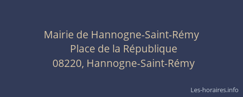 Mairie de Hannogne-Saint-Rémy
