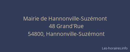 Mairie de Hannonville-Suz&eacute;mont