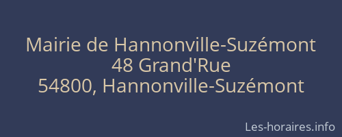 Mairie de Hannonville-Suzémont