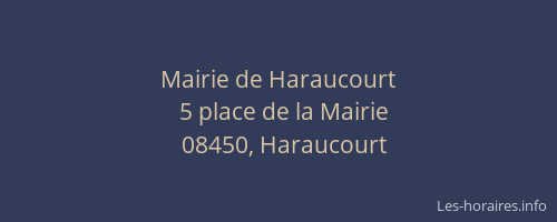 Mairie de Haraucourt