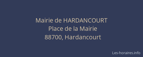Mairie de HARDANCOURT