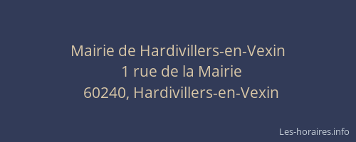 Mairie de Hardivillers-en-Vexin