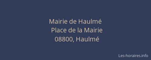 Mairie de Haulmé