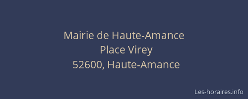Mairie de Haute-Amance